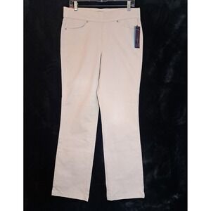 New‎ Gloria Vanderbilt All Around Slimming Pull On Jeans Women's Size 8 Beige